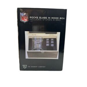 NFL Philadelphia Eagles rocks glass in wooden‎ box Set Includes Stones And Bag